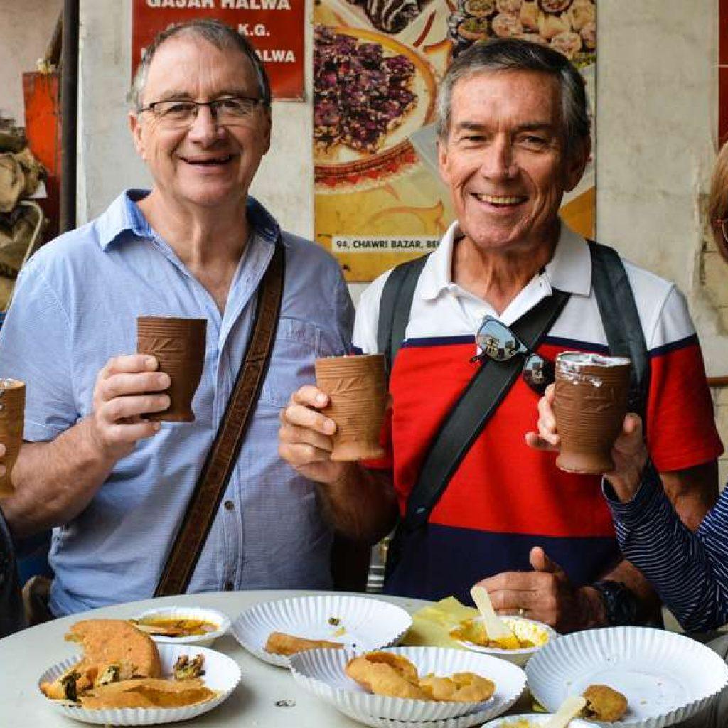 Chandni Chowk Delhi street food tour with famous local food stalls and tourists