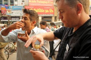 Group enjoying Food Tour in Delhi