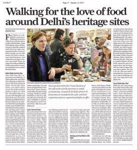 Delhi heritage food walk media coverage