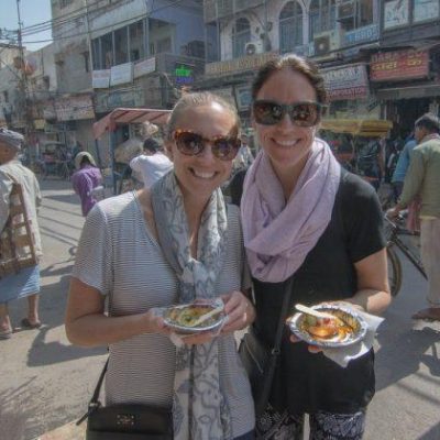 Food Tour in Delhi visitors enjoying authentic street food in Old Delhi